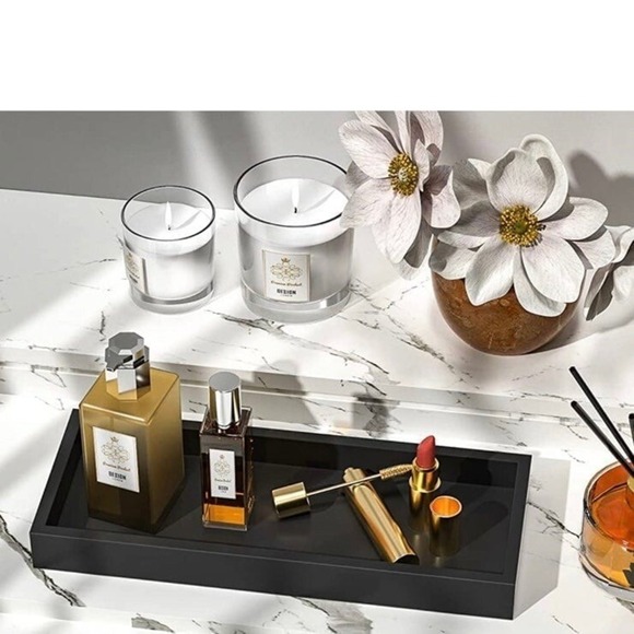 New Bathroom Vanity Tray Bamboo - for Counter Wood Small Decorative Tray, Dresse - Picture 3 of 10